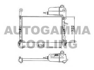 AUTOGAMMA 100308 radiatorius, variklio aušinimas