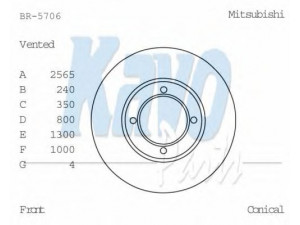 KAVO PARTS BR-5706 stabdžių diskas 
 Dviratė transporto priemonės -> Stabdžių sistema -> Stabdžių diskai / priedai
MB151400, MB277660, MB366484
