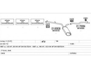 MTS C070532015669 išmetimo sistema 
 Išmetimo sistema -> Išmetimo sistema, visa