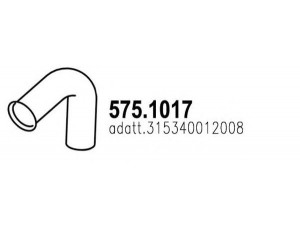 ASSO 575.1017 išleidimo kolektorius 
 Išmetimo sistema -> Išmetimo vamzdžiai
315340012008