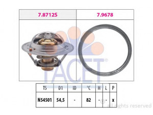 FACET 7.8713 termostatas, aušinimo skystis 
 Aušinimo sistema -> Termostatas/tarpiklis -> Thermostat
21 20 076 68R, 77 01 065 352