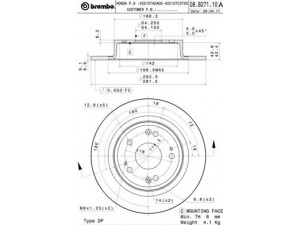 BREMBO 08.B271.11 stabdžių diskas 
 Dviratė transporto priemonės -> Stabdžių sistema -> Stabdžių diskai / priedai
42510TA0A00, 42510TA0A01, 42510TC0T00