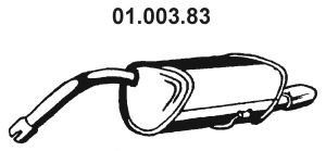 EBERSPÄCHER 01.003.83 galinis duslintuvas 
 Išmetimo sistema -> Duslintuvas
55185211