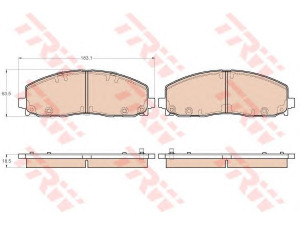 TRW GDB1944 stabdžių trinkelių rinkinys, diskinis stabdys 
 Techninės priežiūros dalys -> Papildomas remontas
68144163AA, 68144163AB, 68144163AC