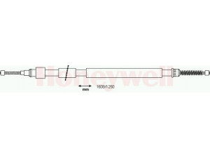BENDIX 432886B trosas, stovėjimo stabdys 
 Stabdžių sistema -> Valdymo svirtys/trosai
4745A5