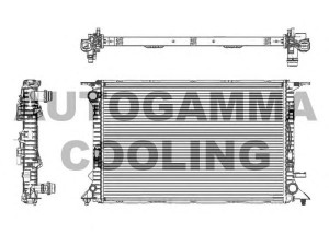 AUTOGAMMA 105158 radiatorius, variklio aušinimas 
 Aušinimo sistema -> Radiatorius/alyvos aušintuvas -> Radiatorius/dalys
4G0121251B, 8K0121251H