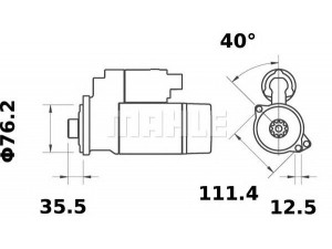 MAHLE ORIGINAL MS 381 starteris 
 Elektros įranga -> Starterio sistema -> Starteris
020 911 023 F