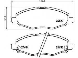 HELLA PAGID 8DB 355 013-181 stabdžių trinkelių rinkinys, diskinis stabdys 
 Techninės priežiūros dalys -> Papildomas remontas
044650K130, 044650K310, 04465YZZDU