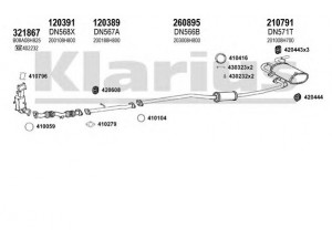 KLARIUS 270450E išmetimo sistema 
 Išmetimo sistema -> Išmetimo sistema, visa