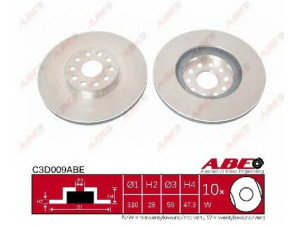 ABE C3D009ABE stabdžių diskas 
 Stabdžių sistema -> Diskinis stabdys -> Stabdžių diskas
09.7074.10, 60629865, 60814921
