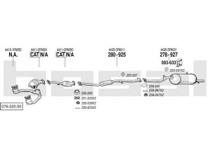 BOSAL 076.020.50 išmetimo sistema 
 Išmetimo sistema -> Išmetimo sistema, visa