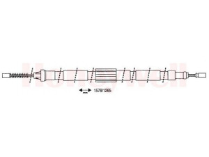 BENDIX 432916B trosas, stovėjimo stabdys 
 Stabdžių sistema -> Valdymo svirtys/trosai
4745K4, 9628847080