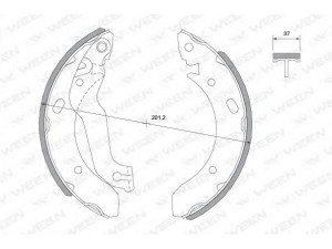 WEEN 152-2013 stabdžių trinkelių komplektas 
 Techninės priežiūros dalys -> Papildomas remontas
5830517A00, 5830529A10