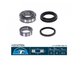 BTA H20307BTA rato guolio komplektas 
 Ašies montavimas/vairavimo mechanizmas/ratai -> Rato stebulė/montavimas -> Rato guolis
0K01126151, 0K01126154, OK01126151