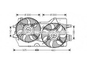 AVA QUALITY COOLING CR7502 ventiliatorius, radiatoriaus 
 Aušinimo sistema -> Oro aušinimas
4682624, 4682624