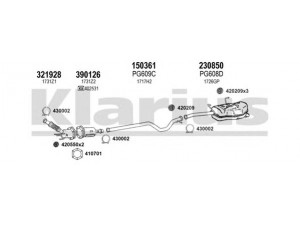 KLARIUS 630748E išmetimo sistema 
 Išmetimo sistema -> Išmetimo sistema, visa