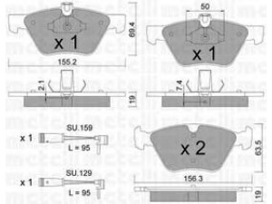 METELLI 22-0252-1K stabdžių trinkelių rinkinys, diskinis stabdys 
 Techninės priežiūros dalys -> Papildomas remontas
