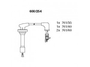 BREMI 600/254 uždegimo laido komplektas 
 Kibirkšties / kaitinamasis uždegimas -> Uždegimo laidai/jungtys
GHT254