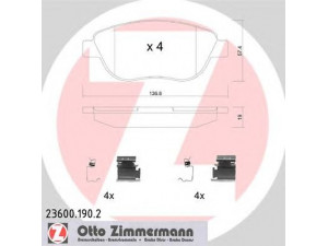 ZIMMERMANN 23600.190.2 stabdžių trinkelių rinkinys, diskinis stabdys 
 Techninės priežiūros dalys -> Papildomas remontas
7736 2743, 7736 4281, 4252.22, 4252.35