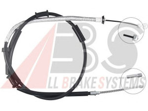 A.B.S. K19803 trosas, stovėjimo stabdys 
 Stabdžių sistema -> Valdymo svirtys/trosai
51927743