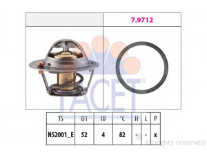 FACET 7.8725 termostatas, aušinimo skystis 
 Aušinimo sistema -> Termostatas/tarpiklis -> Thermostat
MN-176384, A 135 200 00 15