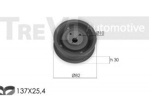 TREVI AUTOMOTIVE KD1265 paskirstymo diržo komplektas 
 Techninės priežiūros dalys -> Papildomas remontas
028198119, 028198119, 028198119
