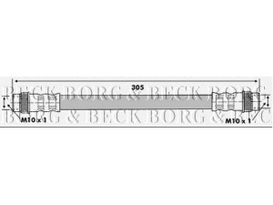 BORG & BECK BBH6687 stabdžių žarnelė 
 Stabdžių sistema -> Stabdžių žarnelės
77 04 003 765, 7704 003 765, 7704003765