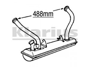 KLARIUS 210317 priekinis duslintuvas 
 Išmetimo sistema -> Duslintuvas
5490413, 5490718, 5490720, AM1821E