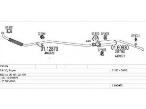 MTS C100450013167 išmetimo sistema 
 Išmetimo sistema -> Išmetimo sistema, visa