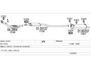 MTS C070235001173 išmetimo sistema 
 Išmetimo sistema -> Išmetimo sistema, visa