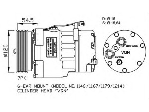 NRF 32056G kompresorius, oro kondicionierius 
 Oro kondicionavimas -> Kompresorius/dalys
7D0820805A, 7D0820805E, 7DB820805A