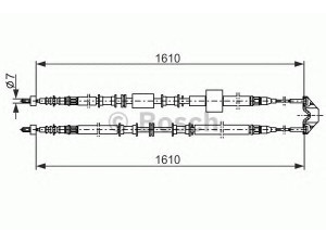 BOSCH 1 987 477 936 trosas, stovėjimo stabdys 
 Stabdžių sistema -> Valdymo svirtys/trosai
93318894, 93318894