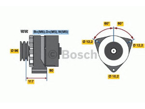 BOSCH 9 120 080 113 kintamosios srovės generatorius