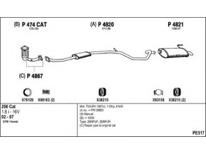 FENNO PE517 išmetimo sistema 
 Išmetimo sistema -> Išmetimo sistema, visa