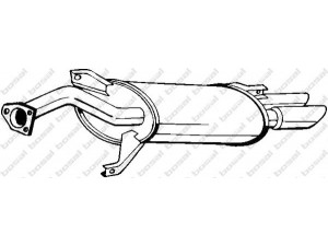 BOSAL 177-243 galinis duslintuvas 
 Išmetimo sistema -> Duslintuvas
MB 957280