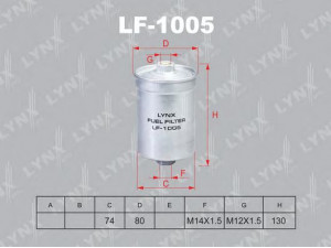 LYNXauto LF-1005 kuro filtras 
 Degalų tiekimo sistema -> Kuro filtras/korpusas
441 201 511 B, 441 201 511 C