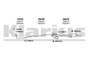 KLARIUS 720618E išmetimo sistema 
 Išmetimo sistema -> Išmetimo sistema, visa