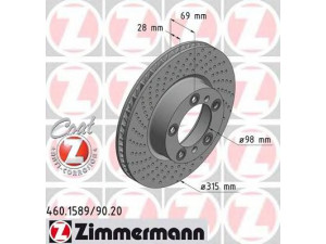 ZIMMERMANN 460.1590.20 stabdžių diskas 
 Dviratė transporto priemonės -> Stabdžių sistema -> Stabdžių diskai / priedai
981 351 402 01