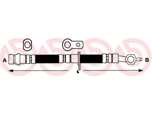 BREMBO T 83 030 stabdžių žarnelė 
 Stabdžių sistema -> Stabdžių žarnelės
9008094023, 9094702668, 9094702750