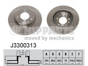 NIPPARTS J3300313 stabdžių diskas 
 Stabdžių sistema -> Diskinis stabdys -> Stabdžių diskas
0K55A-33-251, 0K55B-33-251
