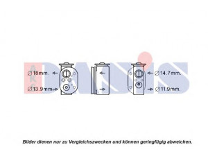 AKS DASIS 840294N išsiplėtimo vožtuvas, oro kondicionavimas
64119229488, 64119289832, 9229488
