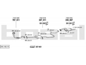 BOSAL 084.168.19 išmetimo sistema 
 Išmetimo sistema -> Išmetimo sistema, visa