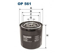 FILTRON OP561 alyvos filtras 
 Techninės priežiūros dalys -> Techninės priežiūros intervalai
1498022, 5000185, 1109C0, 021115351A