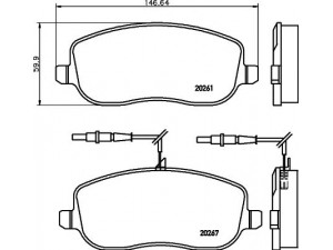 HELLA PAGID 8DB 355 010-501 stabdžių trinkelių rinkinys, diskinis stabdys 
 Techninės priežiūros dalys -> Papildomas remontas
425220, 425231, 425457, E172232