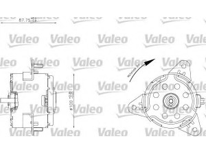 VALEO 698343 elektrovariklis, raditoriaus ventiliatorius 
 Aušinimo sistema -> Radiatoriaus ventiliatorius
95668985