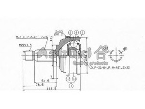 ASHUKI HO-1L0 jungčių komplektas, kardaninis velenas 
 Ratų pavara -> Sujungimai/komplektas
44010-S07-1110, 44305-S74-E51, 44305S74E00