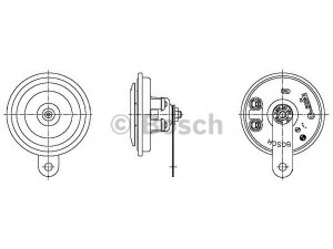 BOSCH 0 320 043 806 garsinis signalas; garsinis signalas