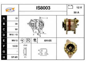SNRA IS8003 kintamosios srovės generatorius
8941720940, LR150204, LR150211