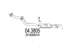 MTS 04.3805 katalizatoriaus keitiklis 
 Išmetimo sistema -> Katalizatoriaus keitiklis
2014908419