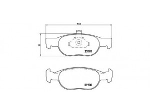 BREMBO P 23 125 stabdžių trinkelių rinkinys, diskinis stabdys 
 Techninės priežiūros dalys -> Papildomas remontas
71752981, 71772209, 77362190, 9947934